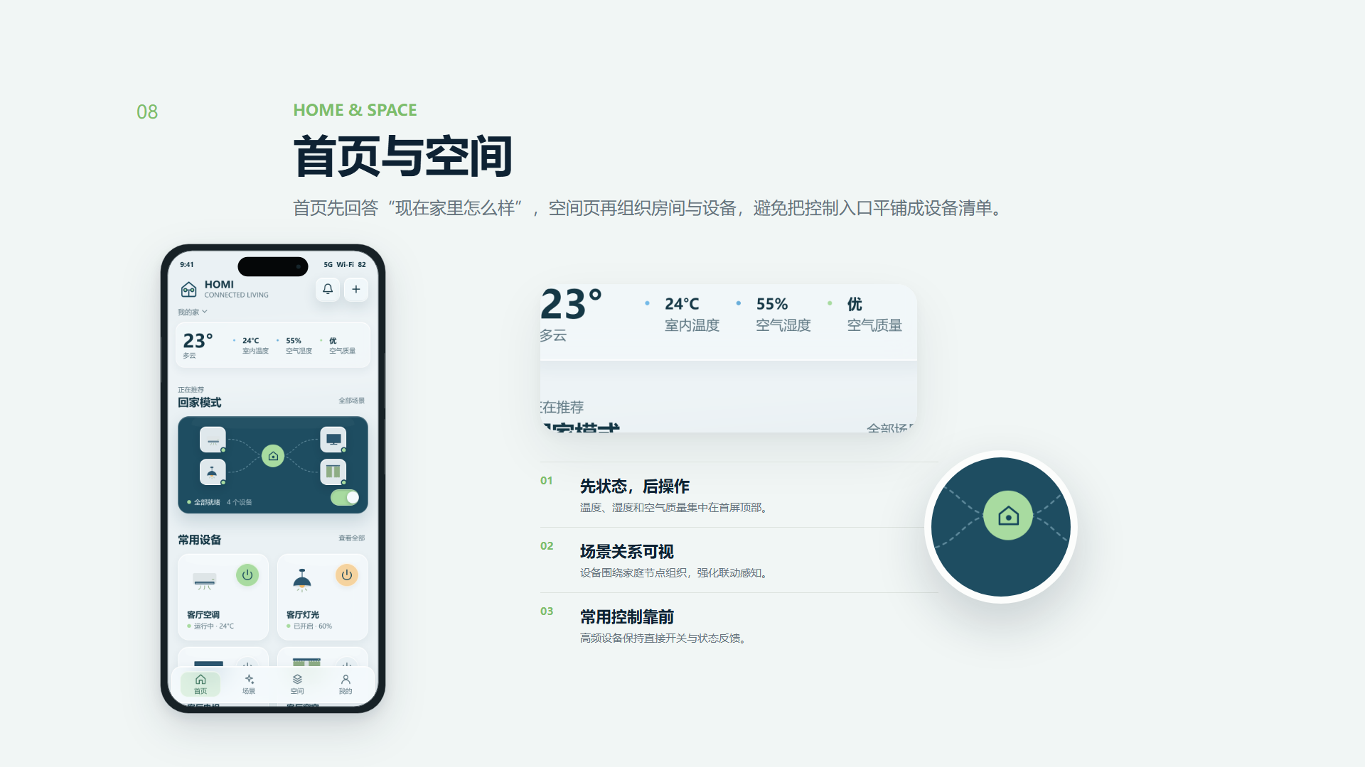 Homi 首页与空间界面
