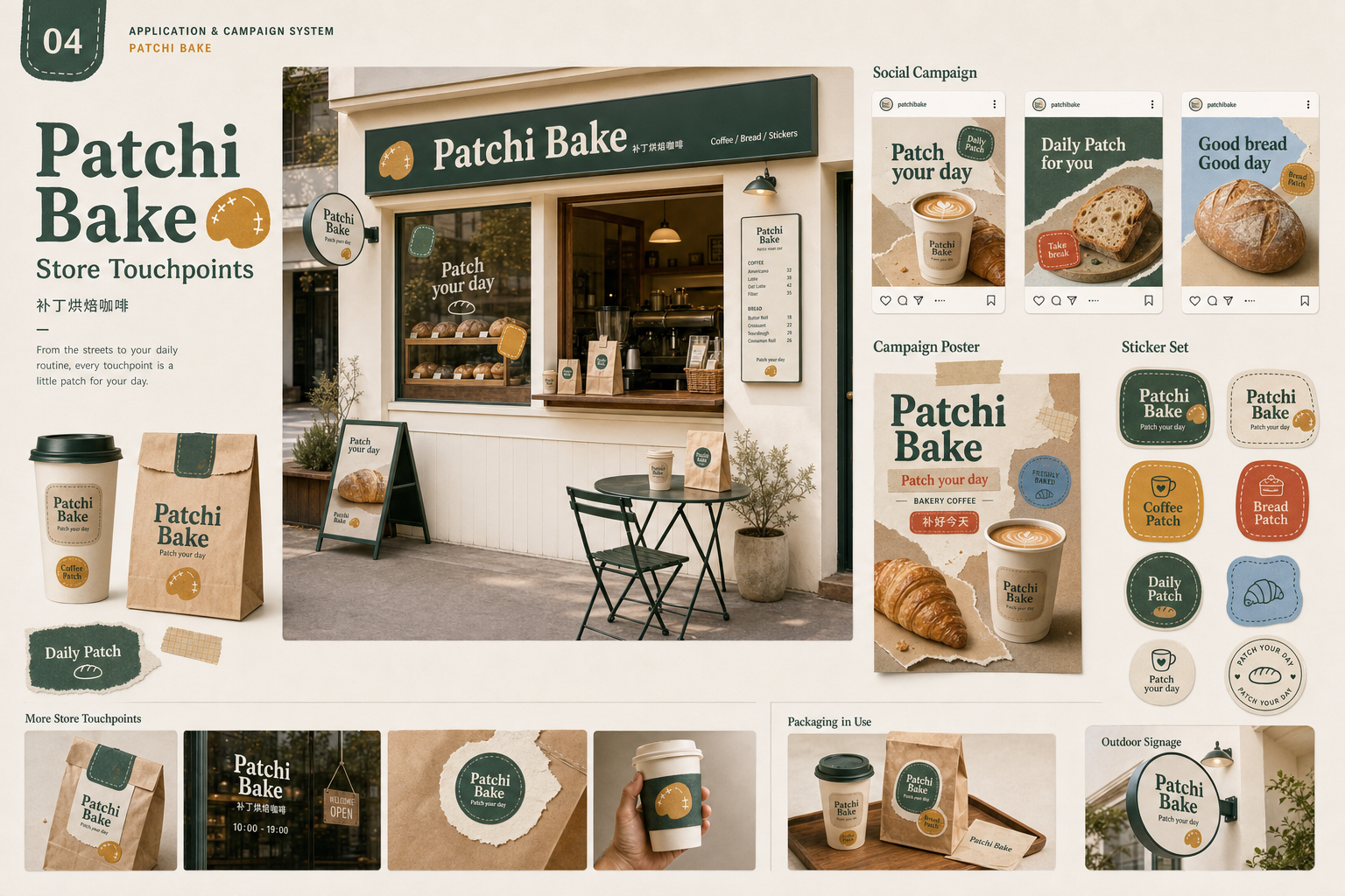Patchi Bake application mockups