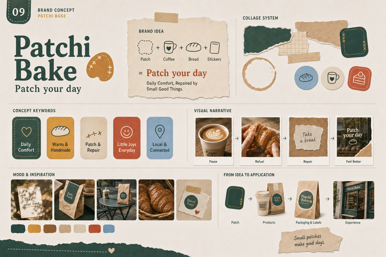 Patchi Bake brand concept board